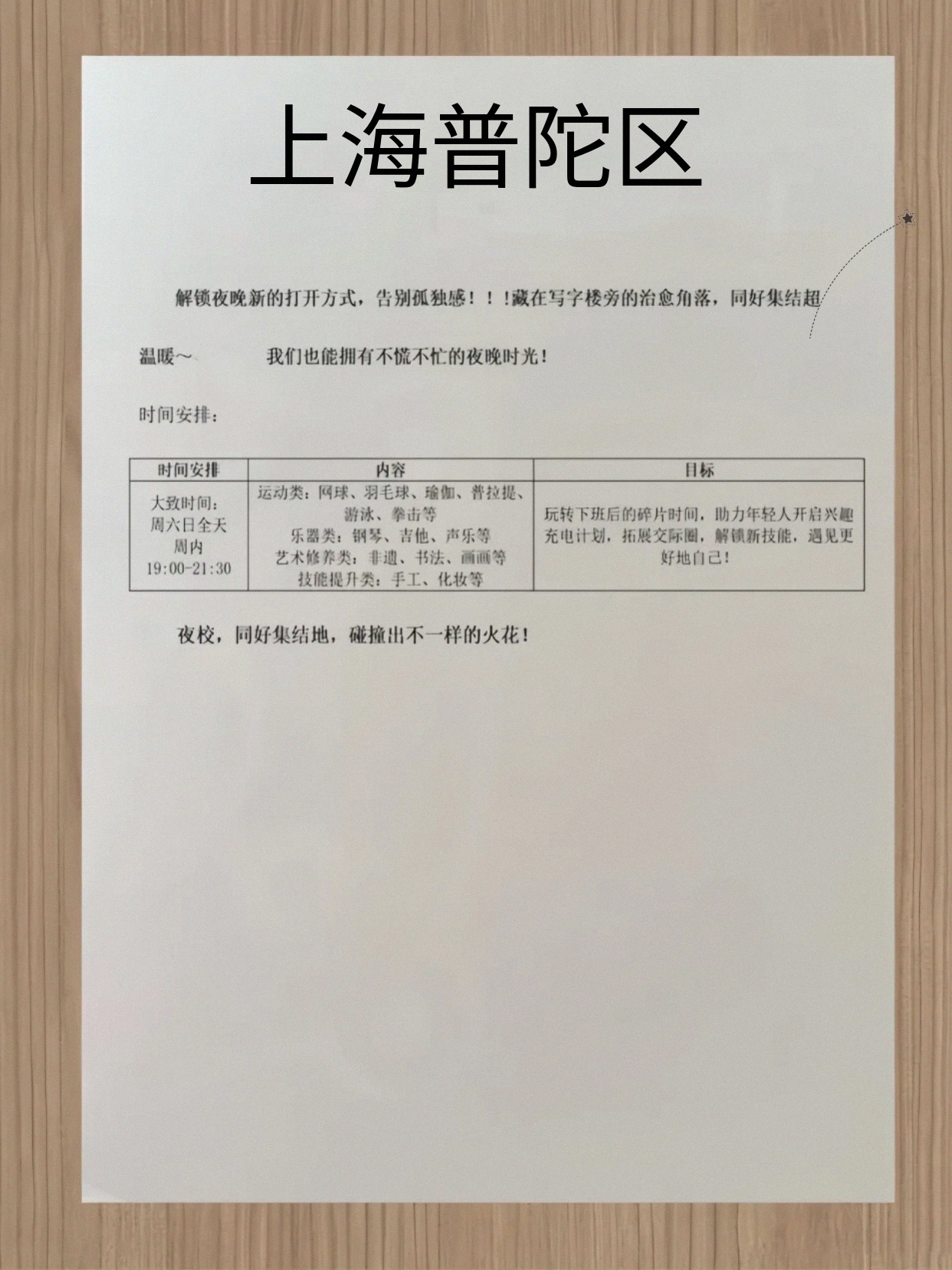 才晓得普陀夜校