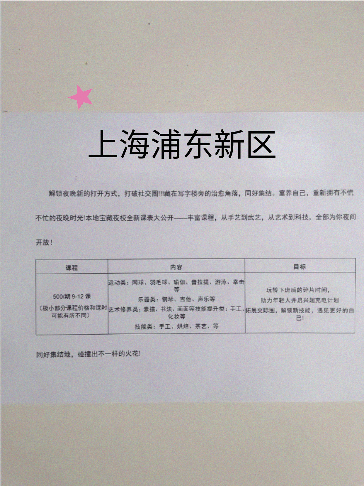 浦东下班就近上夜校