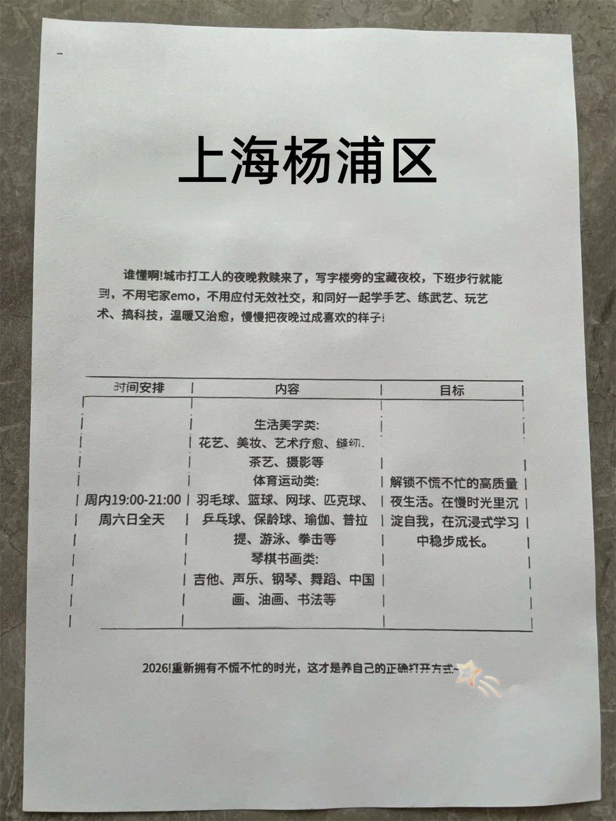 杨浦周边夜校可选