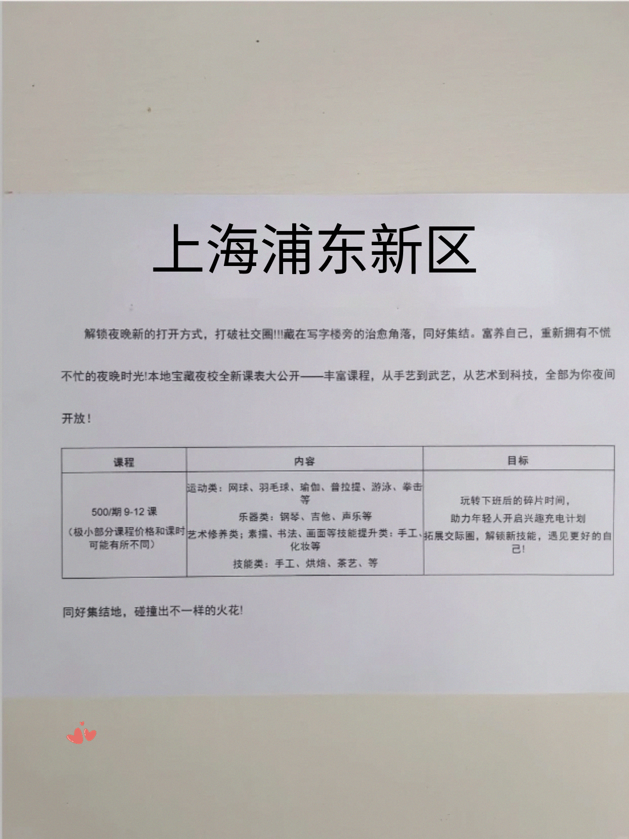 浦东下班就近学个小技能