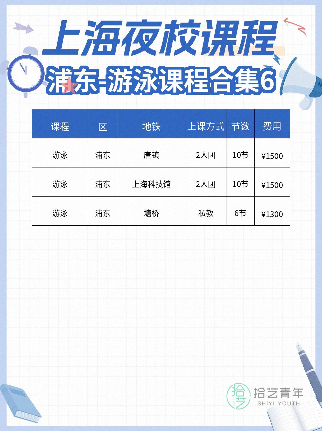 上海浦东夜校游泳课 多站点开课啦 - 图片7