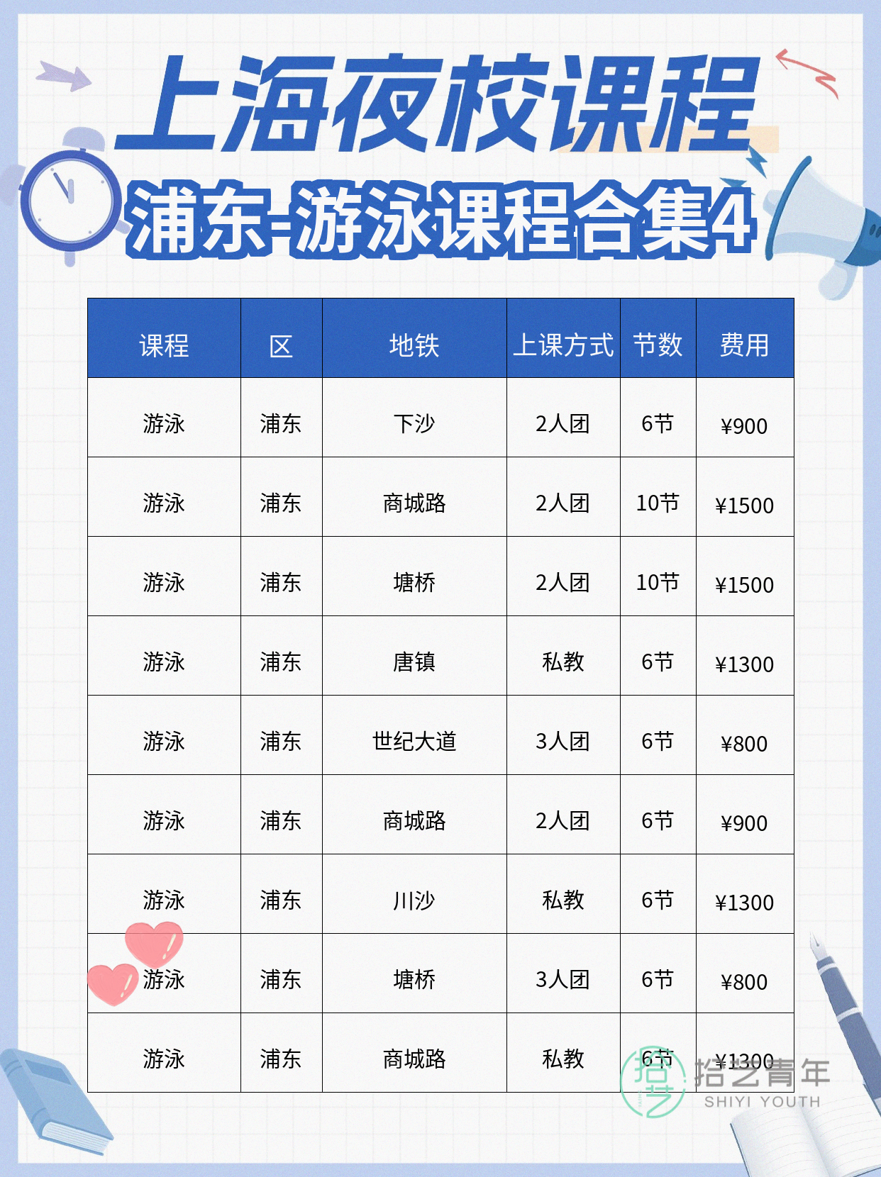 上海浦东夜校游泳课上新啦✨ - 图片5