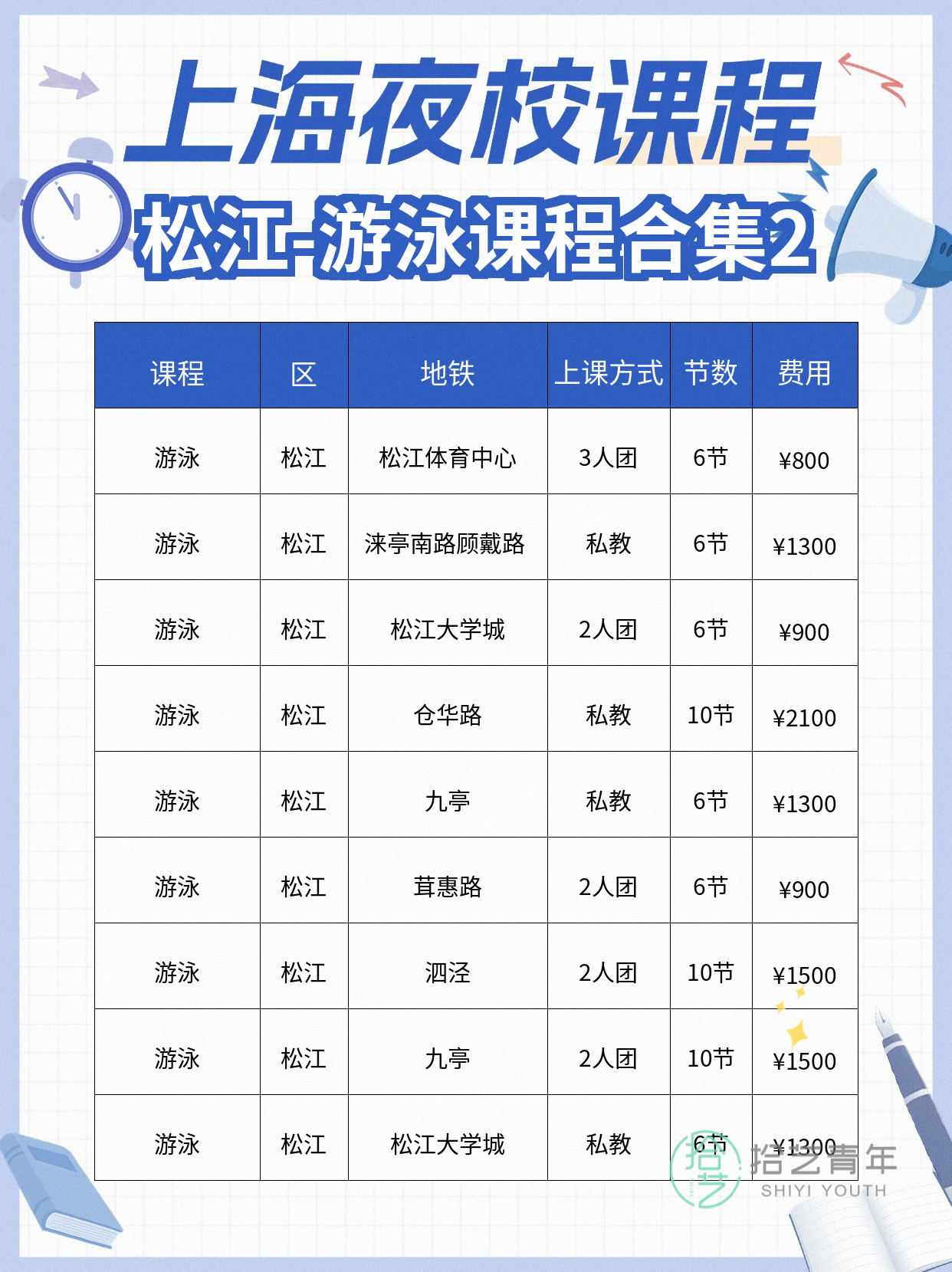 上海松江夜校游泳课上新 零基础友好 - 图片3