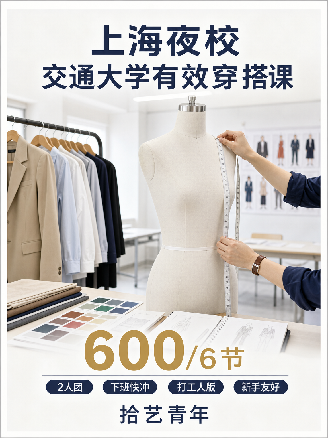 上海夜校有效穿搭课！打工人下班后冲起来