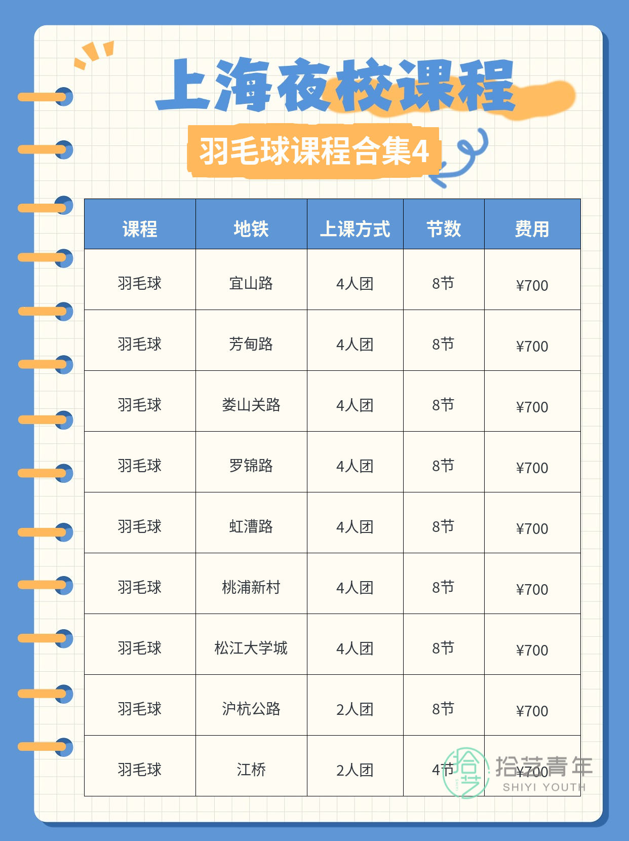 上海打工人福音！11区都有夜校羽毛球课 - 图片5