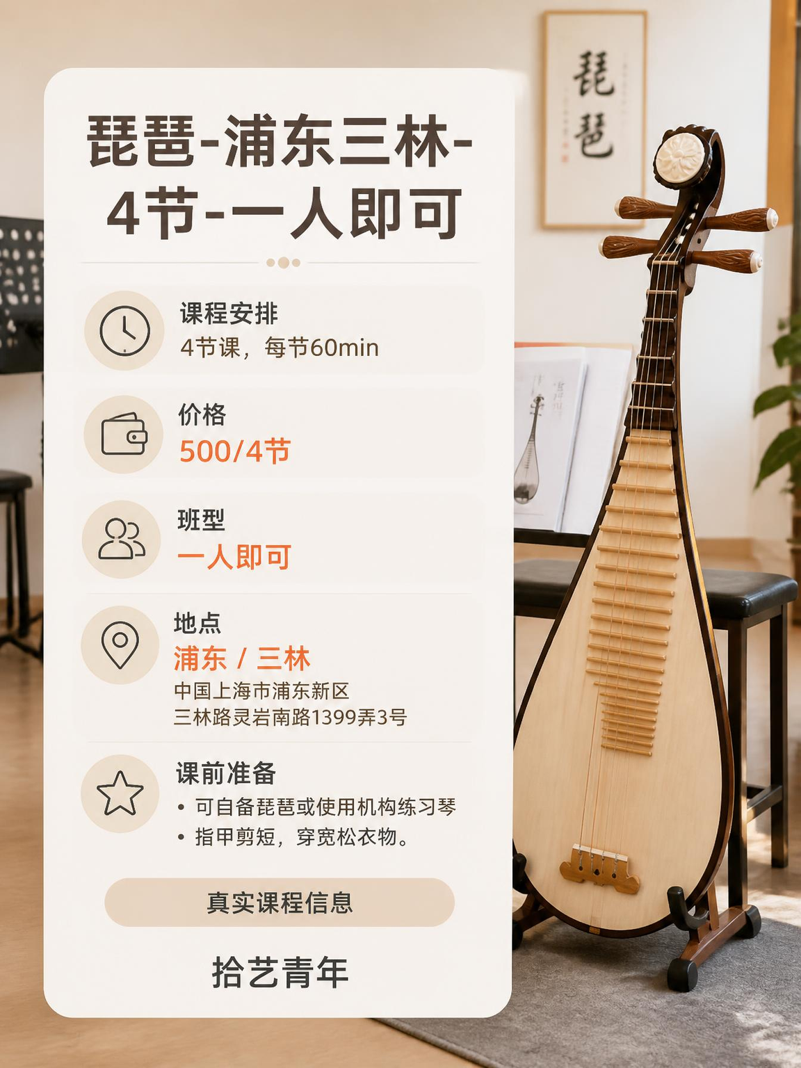 上海夜校琵琶课 下班后轻松学🎵 - 图片2