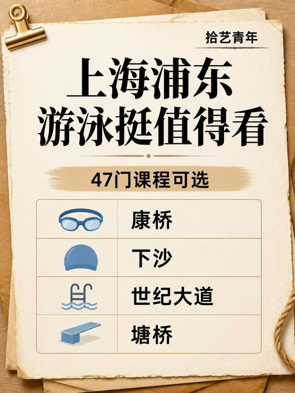 上海浦东夜校游泳课，组队找同好～
