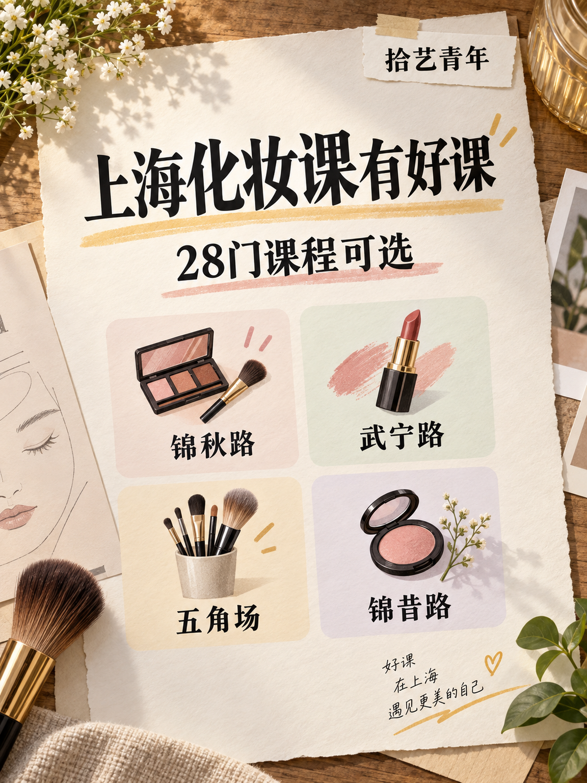 上海夜校化妆课，身边姐妹都在冲