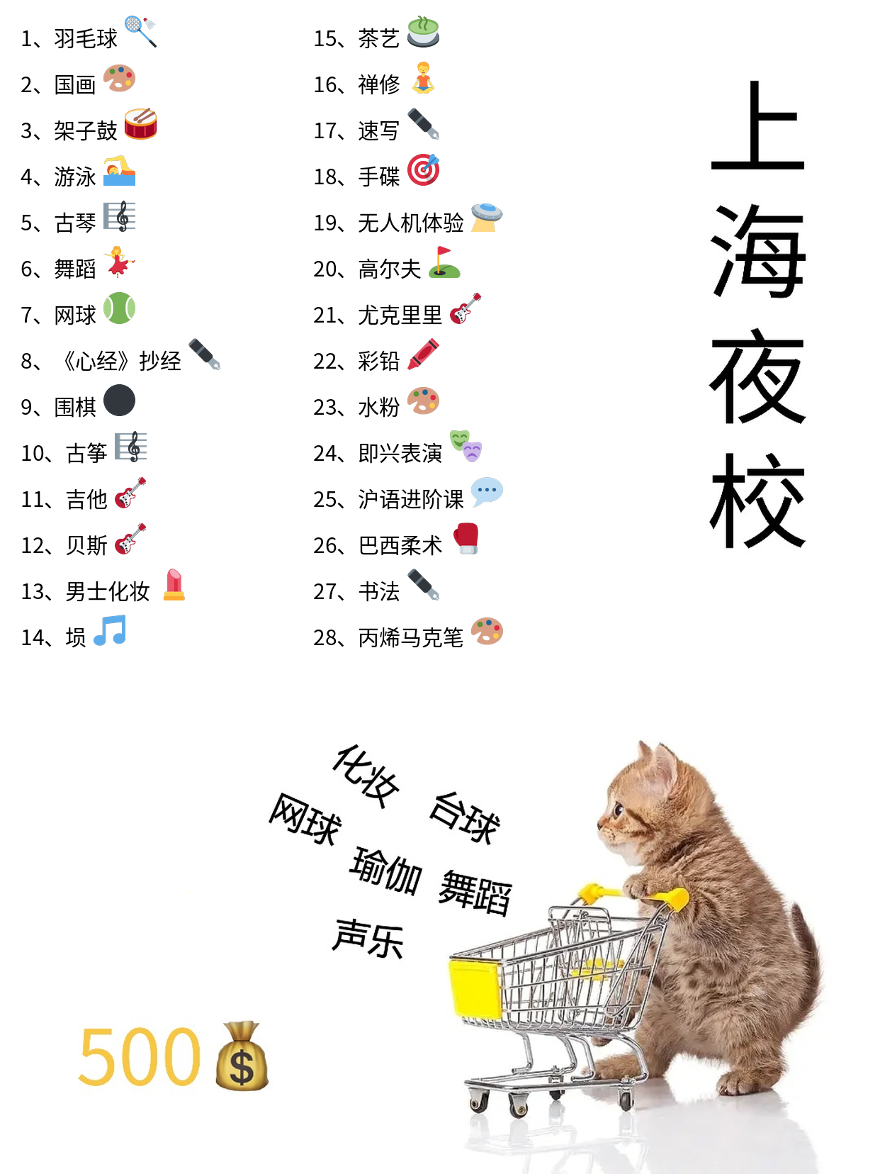 上海夜校游泳尤克里里 零基础放心学