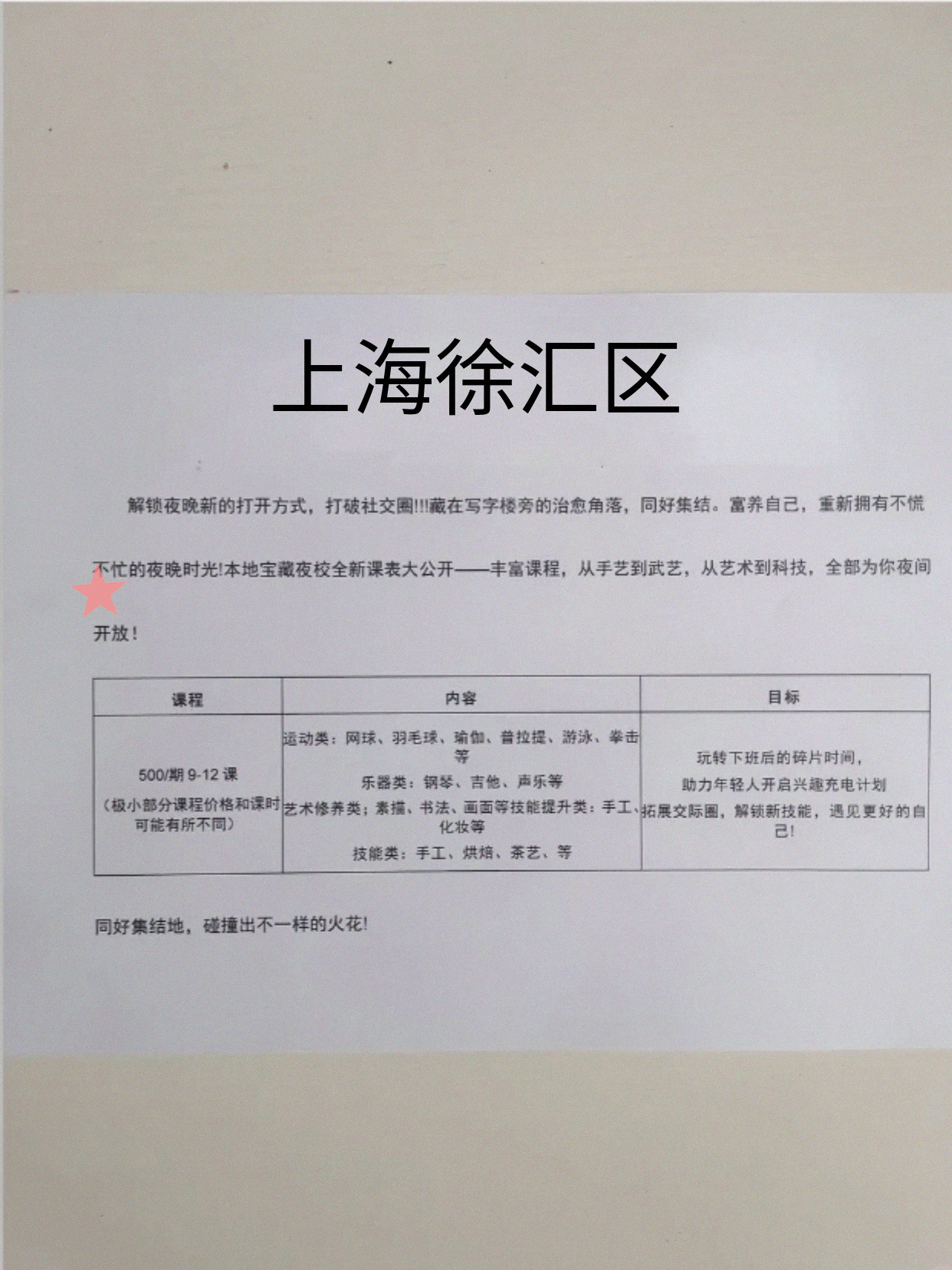 徐汇夜校发现太迟！